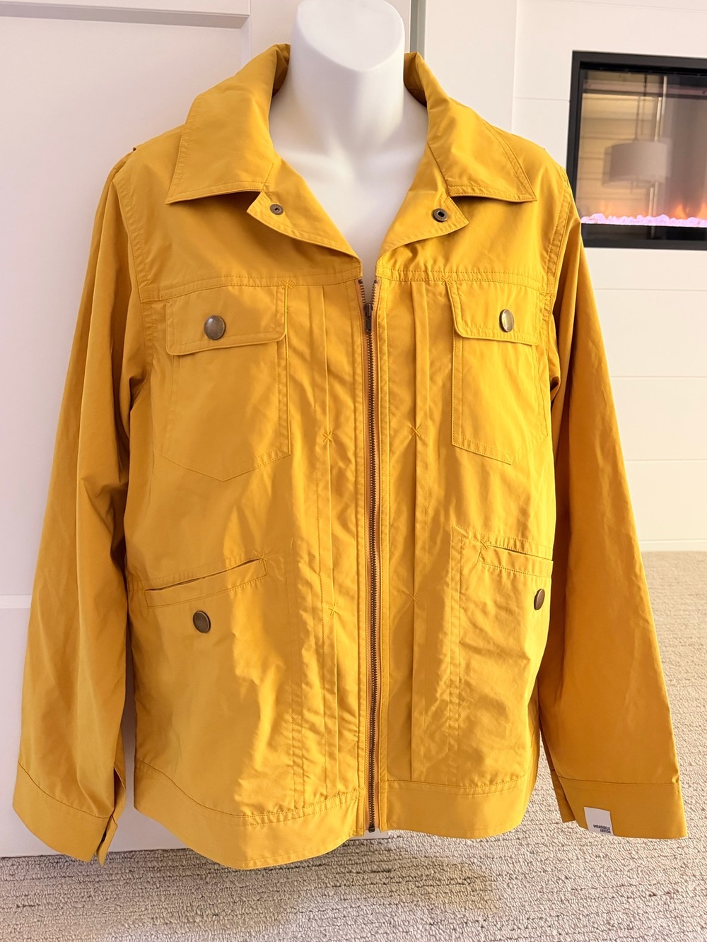 MOUSSY Amazing Chic Yellow Utility Rain Jacket Sz M NWT $350!!